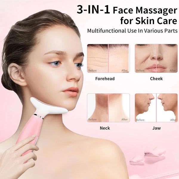 Facial & Neck Massager — Heat + Vibration Skin Therapy