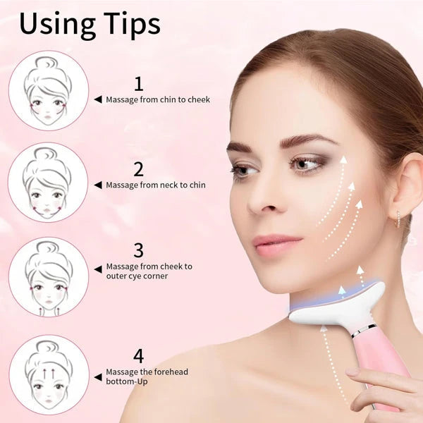 Facial & Neck Massager — Heat + Vibration Skin Therapy