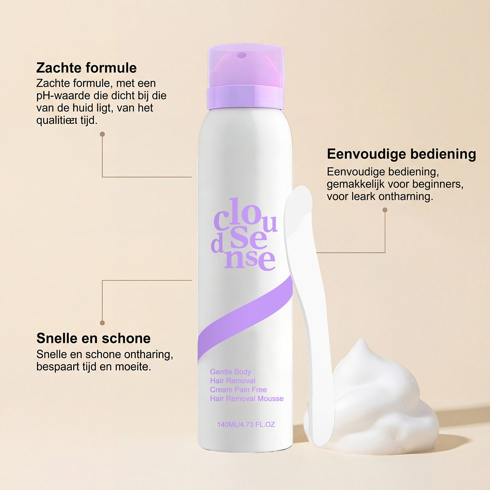 Gentle Hair Removal Mousse for Body